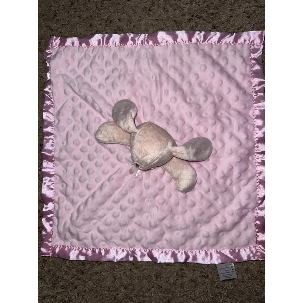 NEW Pro Goleem Lovey for Babies Bunny Pink Minky Security Blanket  Boxed‎